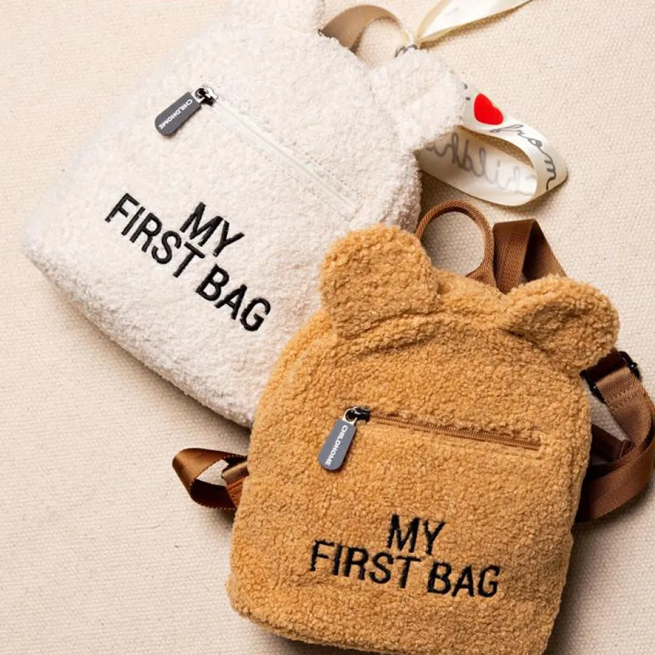 New Childhome Sac à dos bébé My first bag Teddy beige (24 cm)
