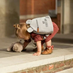 Sac à dos bébé My first bag canvas gris (24 cm)|Childhome Outlet