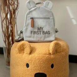 Sac à dos bébé My first bag canvas gris (24 cm)|Childhome Outlet