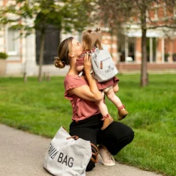 Sac à dos bébé My first bag canvas gris (24 cm)|Childhome Outlet