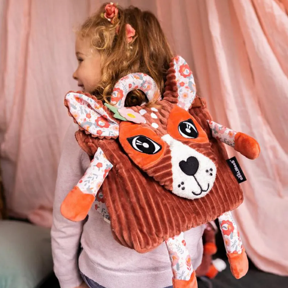 Sac à dos bébé peluche Mélimélos la biche|Les Déglingos Sale