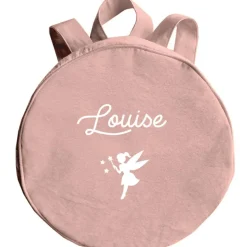 Sac à dos enfant rose poudré (personnalisable)|Les Griottes Sale