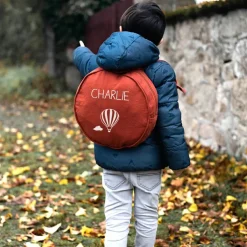 Sac à dos enfant terracotta (personnalisable)|Les Griottes New