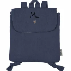 Atelier Wagram Sac à dos Gaze Bleu Jean (personnalisable)