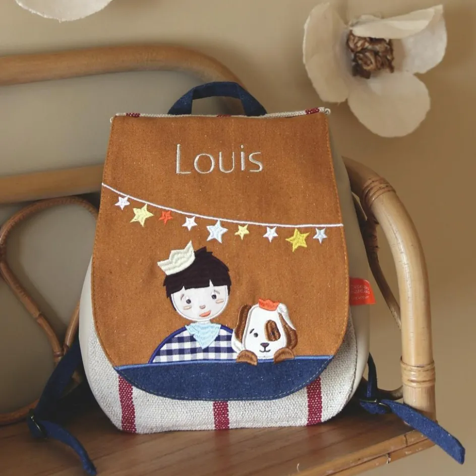 Sac à dos Les copains d'abord Chien (personnalisable)|L'oiseau bateau Hot