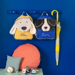 Sac à dos Pilou jaune Puce et Pilou (personnalisable)|Moulin Roty