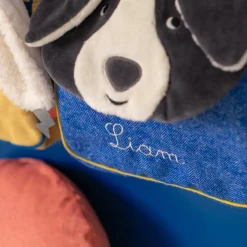 Sac à dos Pilou jaune Puce et Pilou (personnalisable)|Moulin Roty