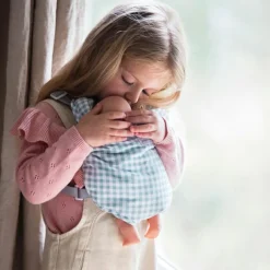 Discount Pasito a pasito Sac à dos porte bébé pour poupée Tom Vichy vert