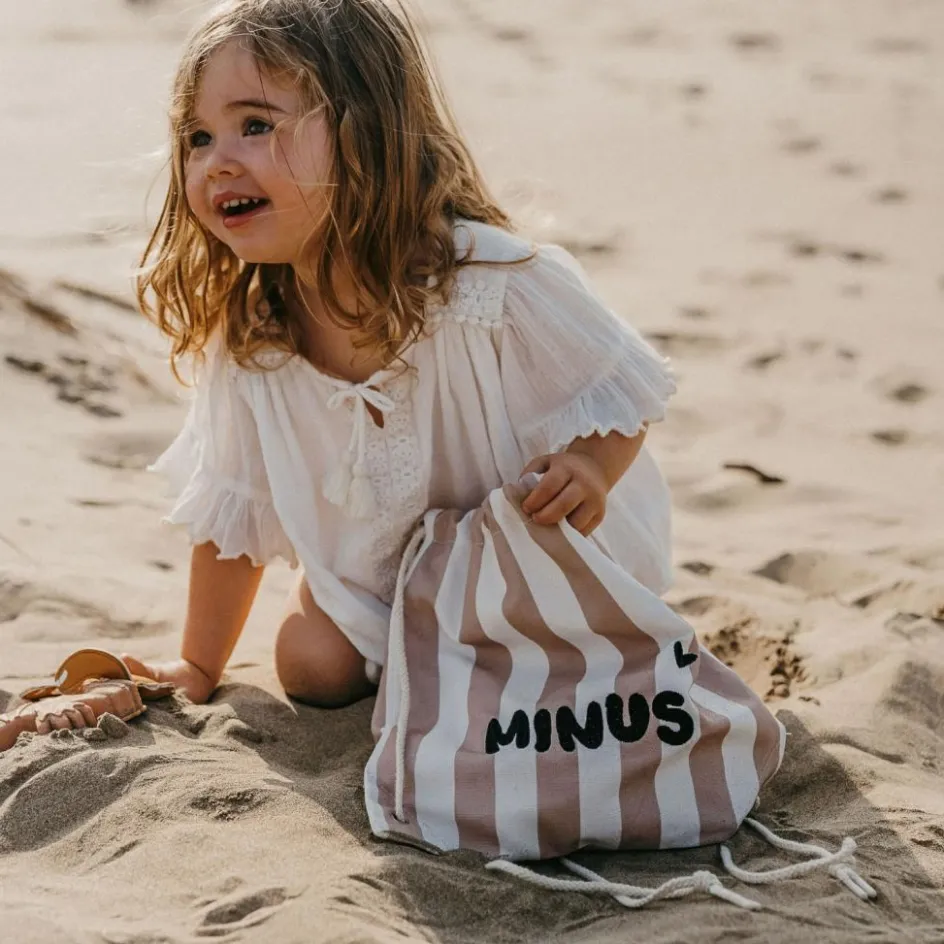 Sac à ficelles enfant rayures rose|Zakuw Hot