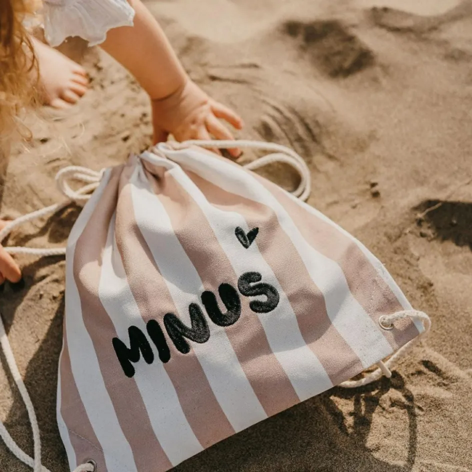 Sac à ficelles enfant rayures rose|Zakuw Hot