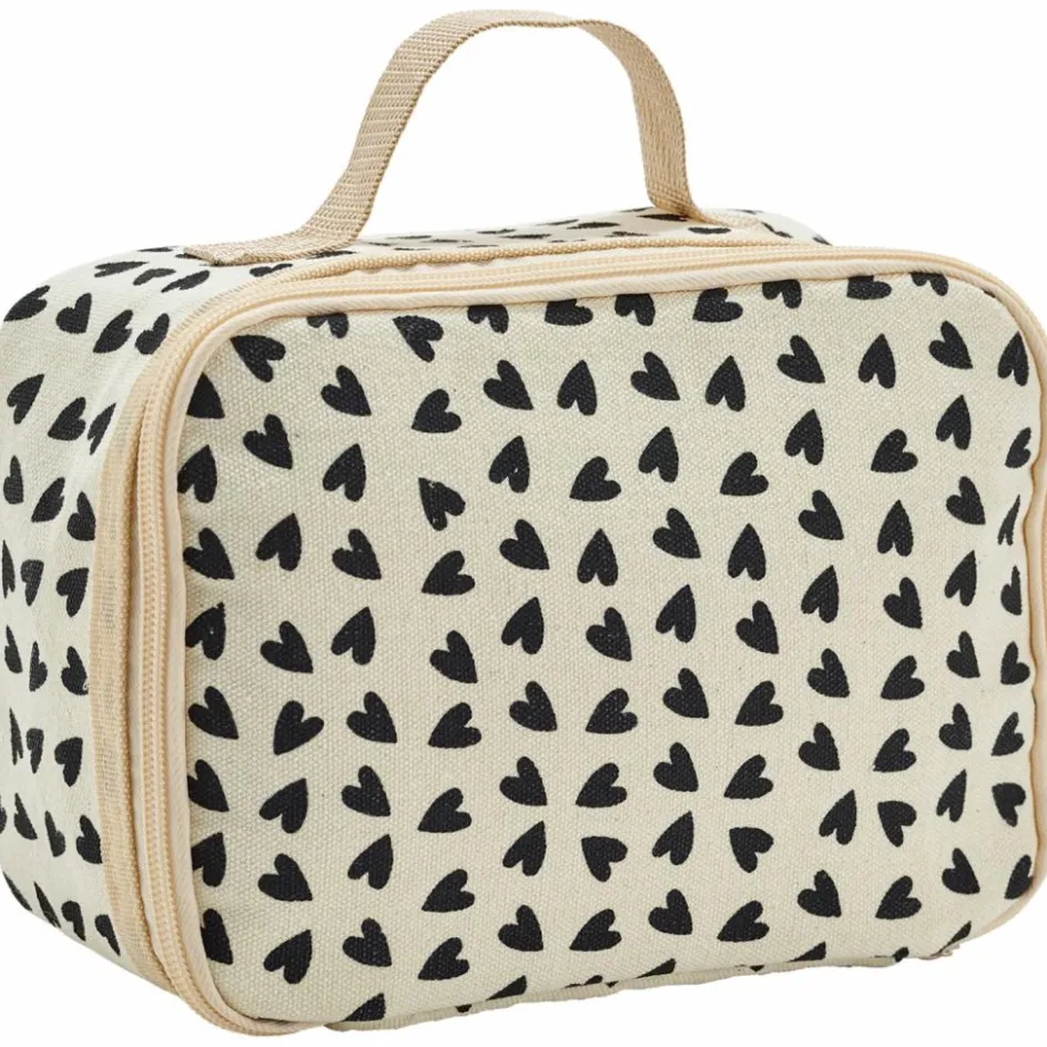 Clearance Atelier Wagram Sac à goûter isotherme Cœurs Ecru