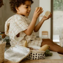 Clearance Atelier Wagram Sac à goûter isotherme Cœurs Ecru