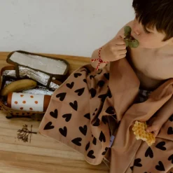 Sac à goûter isotherme Cœurs Noisette|Atelier Wagram Discount