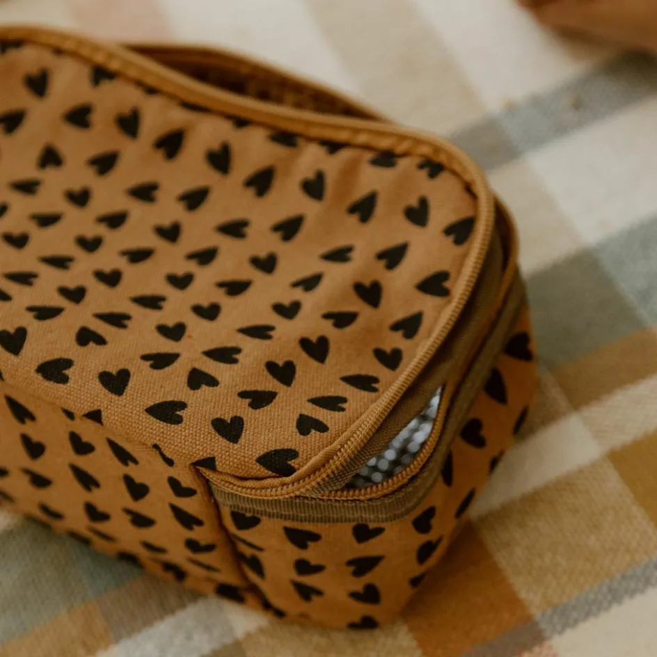 Sac à goûter isotherme Cœurs Noisette|Atelier Wagram Discount