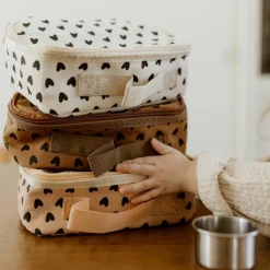 Sac à goûter isotherme Cœurs Noisette|Atelier Wagram Discount