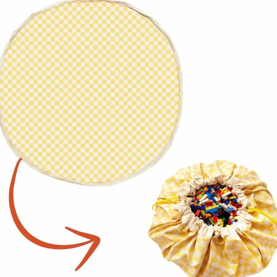 Sac à jouet 2 en 1 Noomad Original Vichy Yellow|Play&Go Best