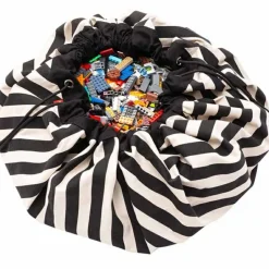 Sac à jouets 2 en 1 Noomad Original Stripes Black|Play&Go Discount