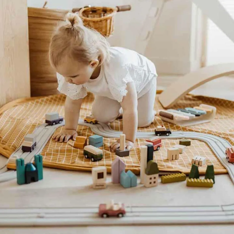 Sac à jouets 2 en 1 Noomad Original Organic Grid Mustard|Play&Go New