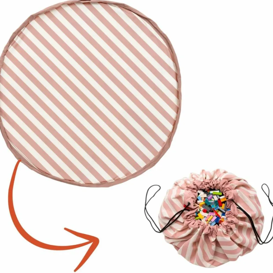 Sac à jouets 2 en 1 Noomad Original Stripes Pink|Play&Go Online