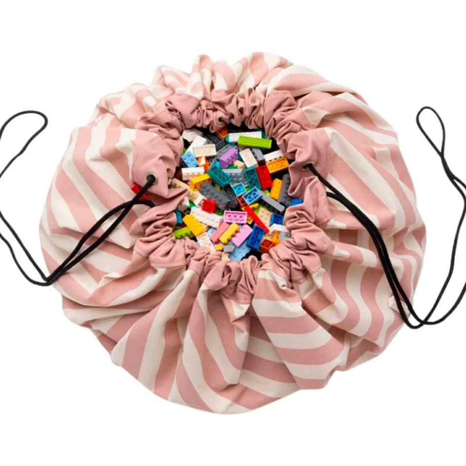 Sac à jouets 2 en 1 Noomad Original Stripes Pink|Play&Go Online