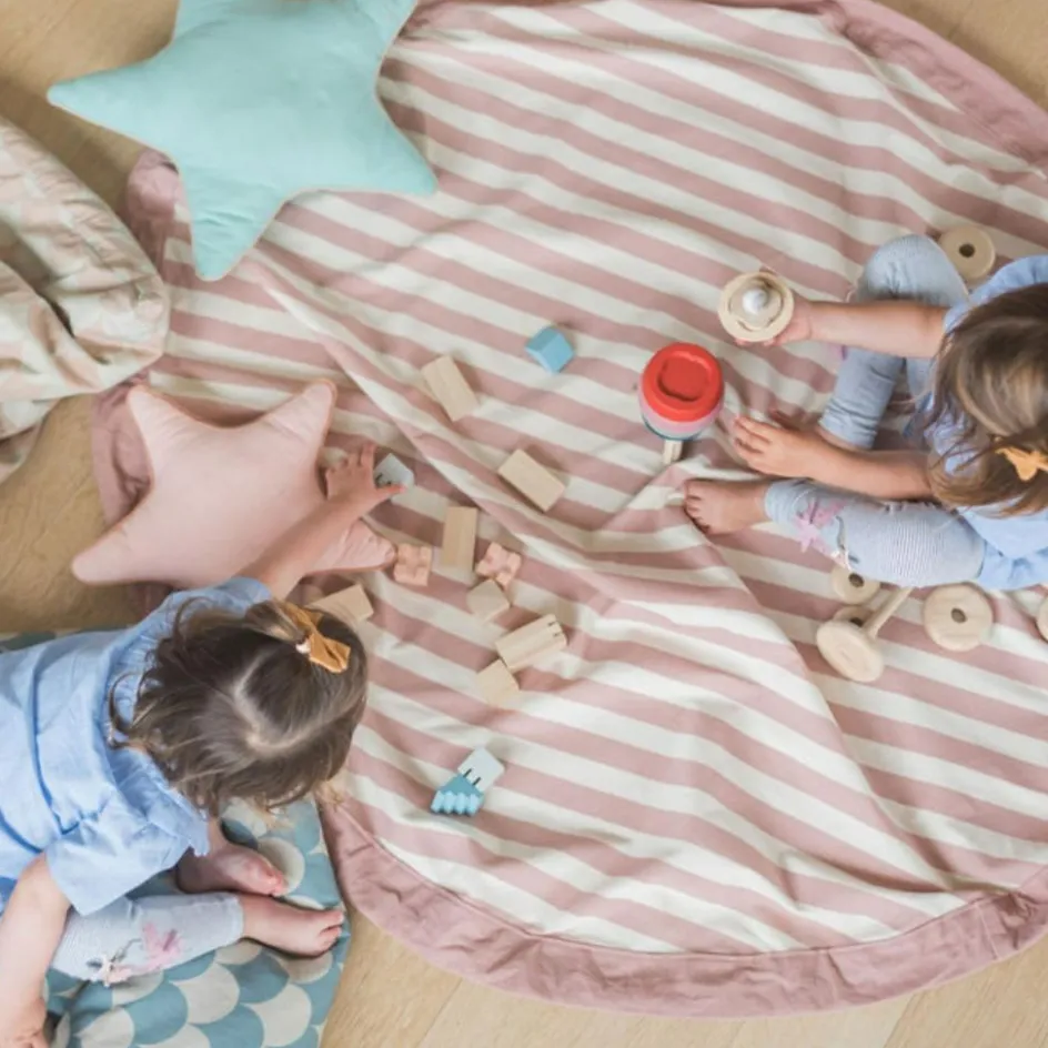 Sac à jouets 2 en 1 Noomad Original Stripes Pink|Play&Go Online