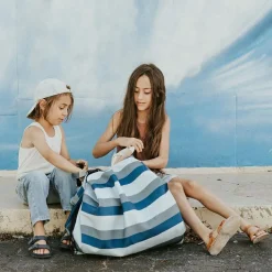 Sac à jouets 2 en 1 Noomad Outdoor Blue-Green Stripes|Play&Go Discount