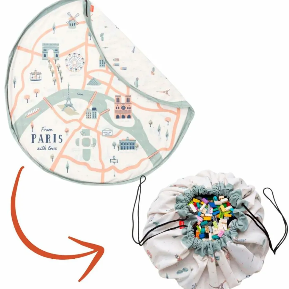 Sac à jouets 2 en 1 réversible Noomad Original Paris Map|Play&Go Hot