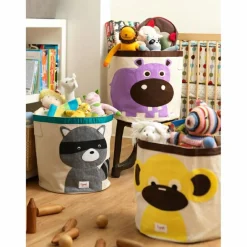 3 sprouts Sac à jouets Raton laveur