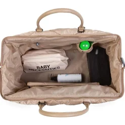 Clearance Childhome Sac à langer à anses Mommy bag matelassé beige