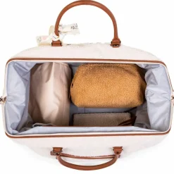 Sac à langer à anses Mommy bag large Teddy écru|Childhome Sale