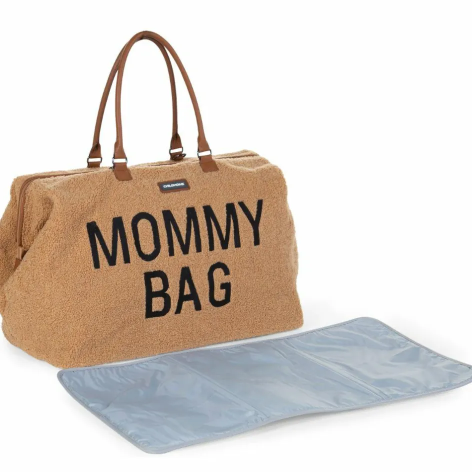 Sac à langer à anses Mommy bag large Teddy beige|Childhome Sale