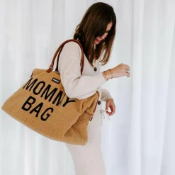 Sac à langer à anses Mommy bag large Teddy beige|Childhome Sale