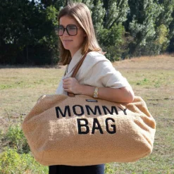 Sac à langer à anses Mommy bag large Teddy beige|Childhome Sale