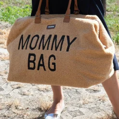 Sac à langer à anses Mommy bag large Teddy beige|Childhome Sale