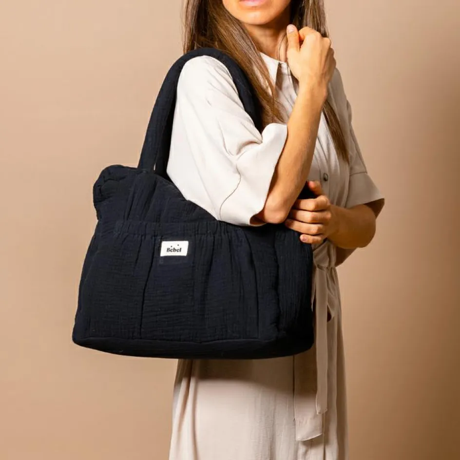 Sac à langer à anses noir réglisse Comme un bonbon|BEBEL Clearance