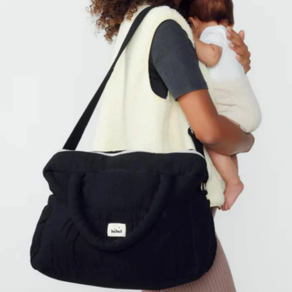 Sac à langer à anses noir réglisse Comme un bonbon|BEBEL Clearance