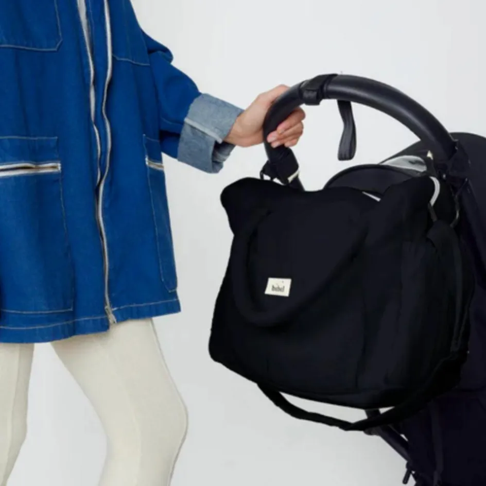 Sac à langer à anses noir réglisse Comme un bonbon|BEBEL Clearance