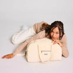 Sac à langer Basile Velours Crème|Hindbag