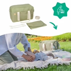 Sac à langer Bowling Olive|Badabulle Hot