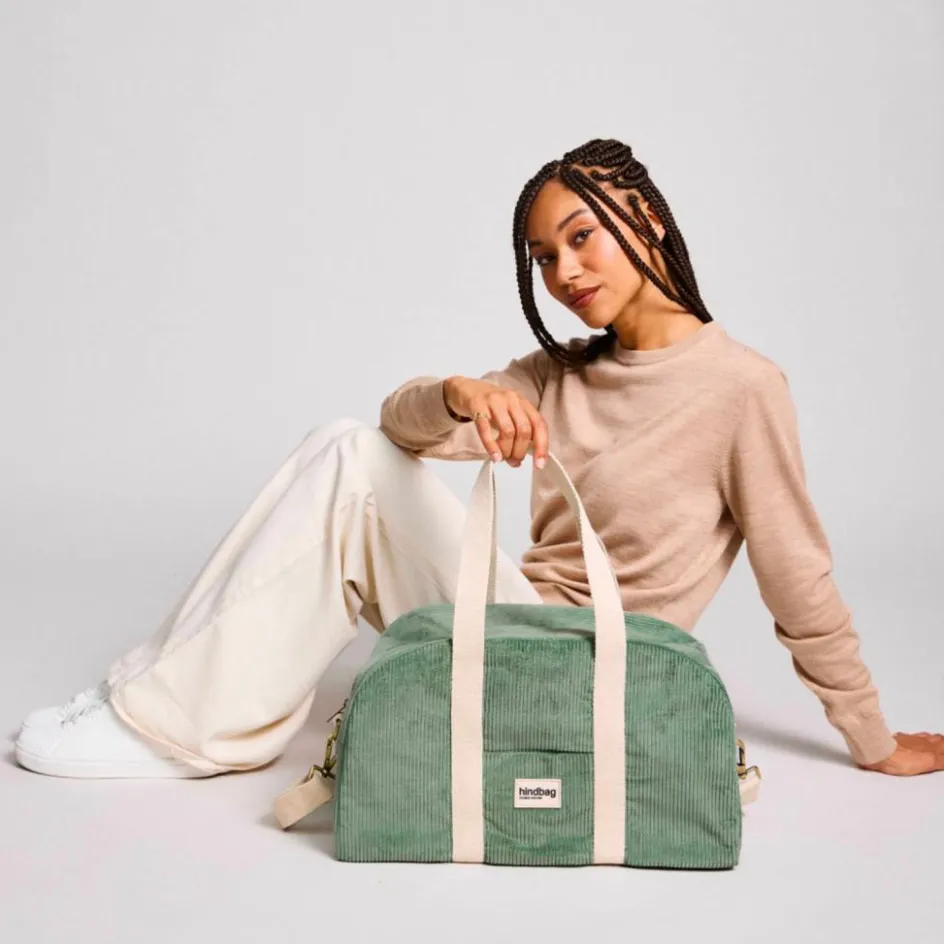 Hot Hindbag Sac à langer Charlie Velours Vert d'eau