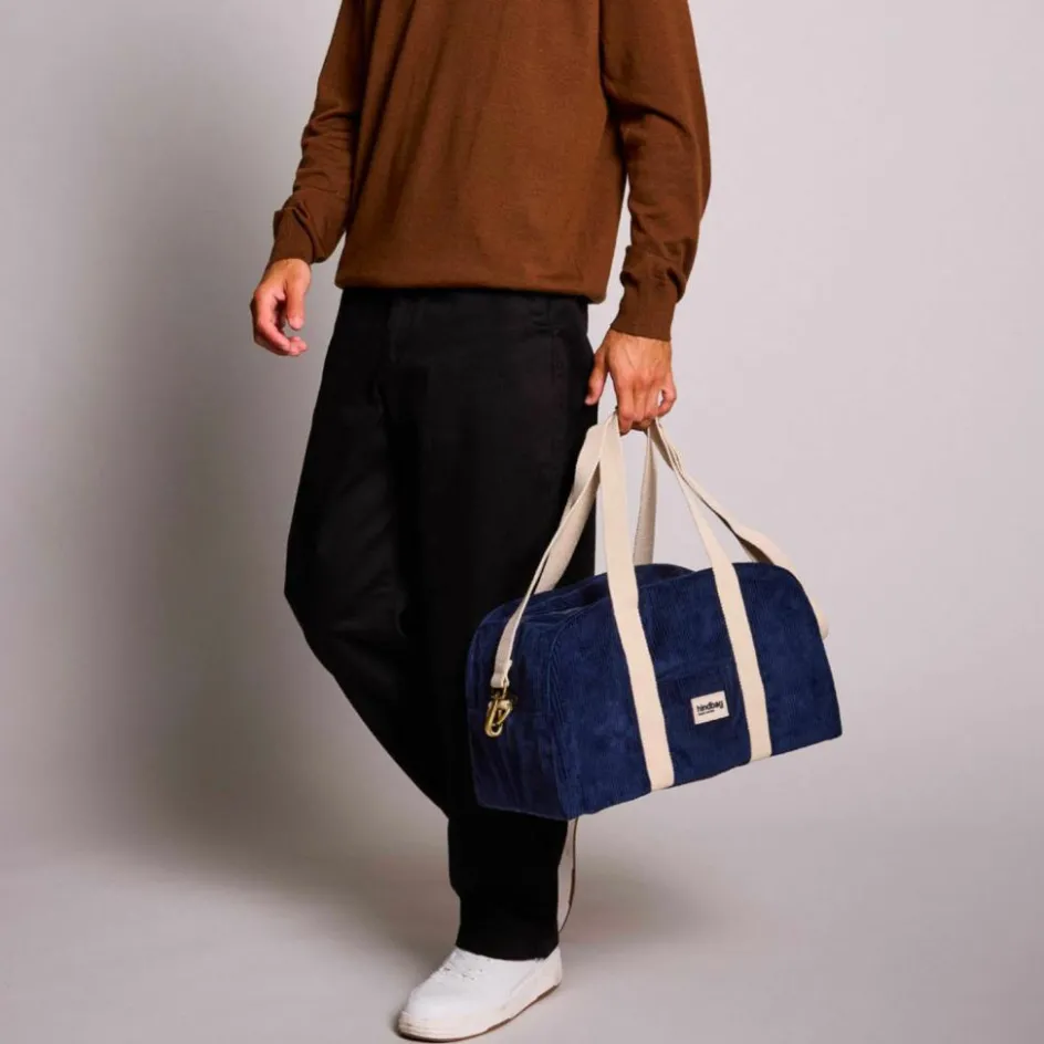 Sac à langer Charlie Velours Marine|Hindbag