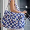 Sac à langer Comme un bonbon Romy damier bleu|BEBEL Hot