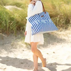 Sac à langer Family Bag rayures bleu électrique-bleu clair|Childhome Clearance