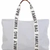 Childhome Sac à langer Family bag signature Canvas écru