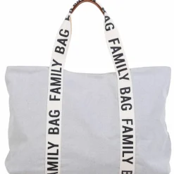 Childhome Sac à langer Family bag signature Canvas écru