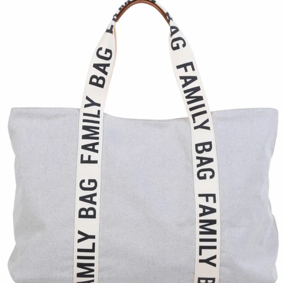 Childhome Sac à langer Family bag signature Canvas écru