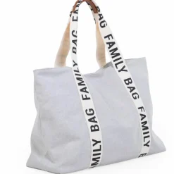 Childhome Sac à langer Family bag signature Canvas écru