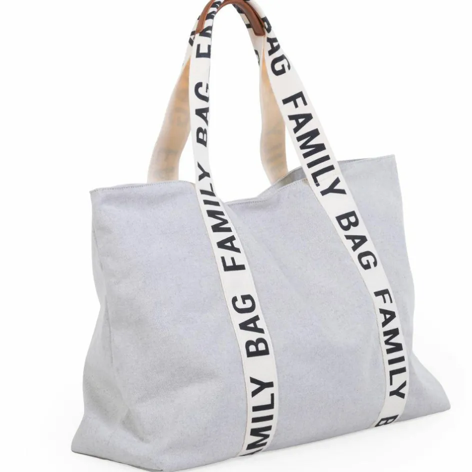 Childhome Sac à langer Family bag signature Canvas écru