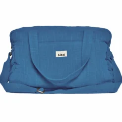 BEBEL Sac à langer 24-48h effet lin bleu capri