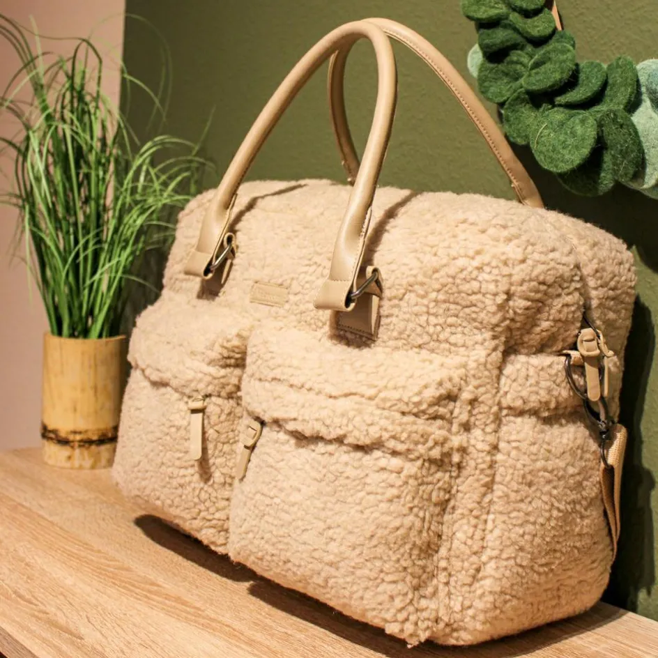 Sac à langer Hello Little One sherpa beige|Kidzroom New